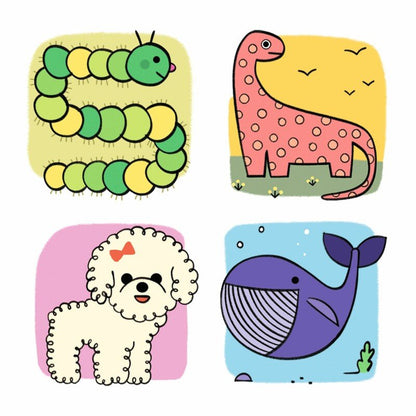 Mokomasis piešimo rinkinys - Žingsnis po žingsnio - Gyvūnai