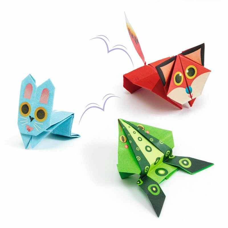 DJECO - Origami rinkinys - Šokinėjantys gyvūnai