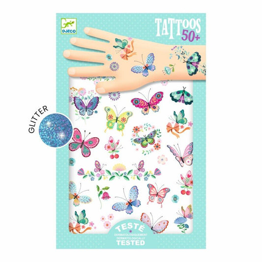 DJECO - Tatuiruotės - Drugeliai (50+ tatuiruočių)