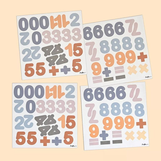 FERFLEX magnetai skaičiai CHIFFRES MAGNÉTIQUES - BLEU CARAMEL- LOT DE 100 MAGNETS