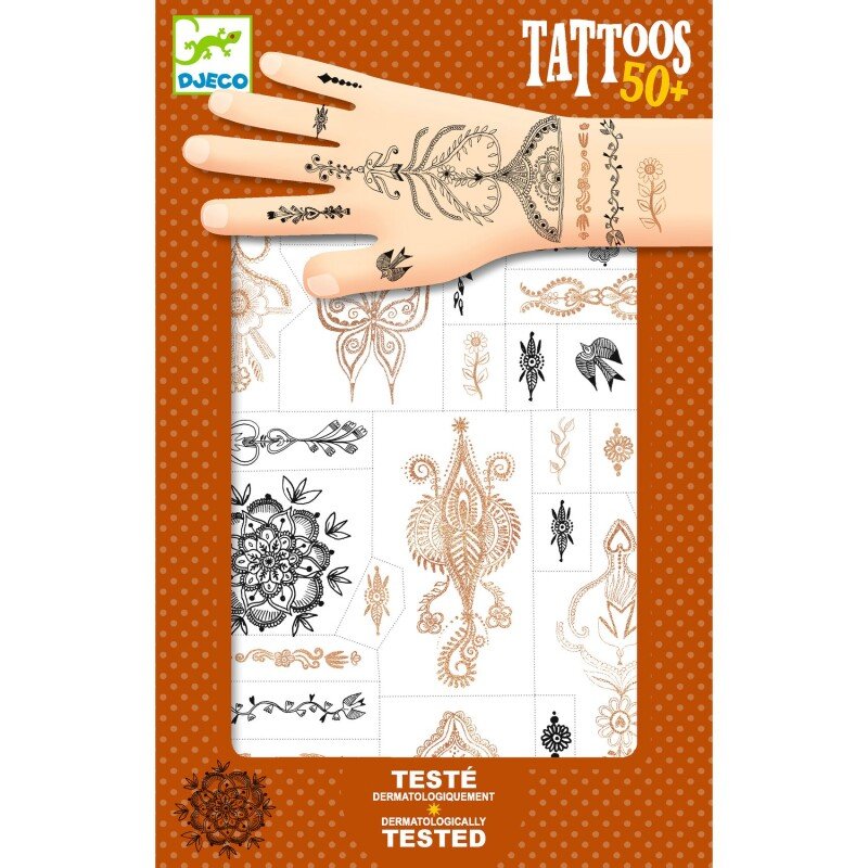DJECO - Tatuiruotės - Rytų raštai (50+ tatuiruočių)