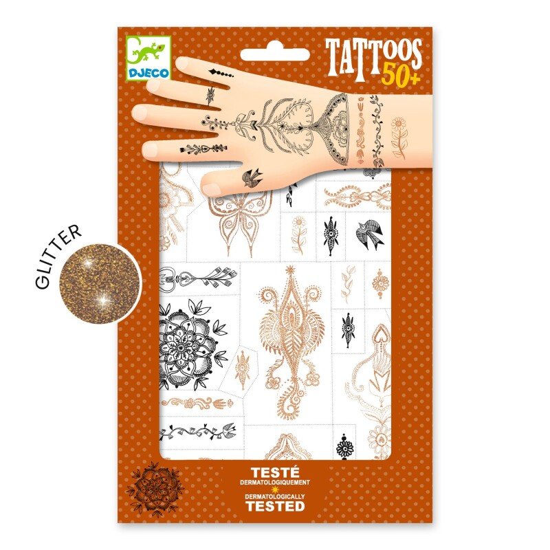 DJECO - Tatuiruotės - Rytų raštai (50+ tatuiruočių)