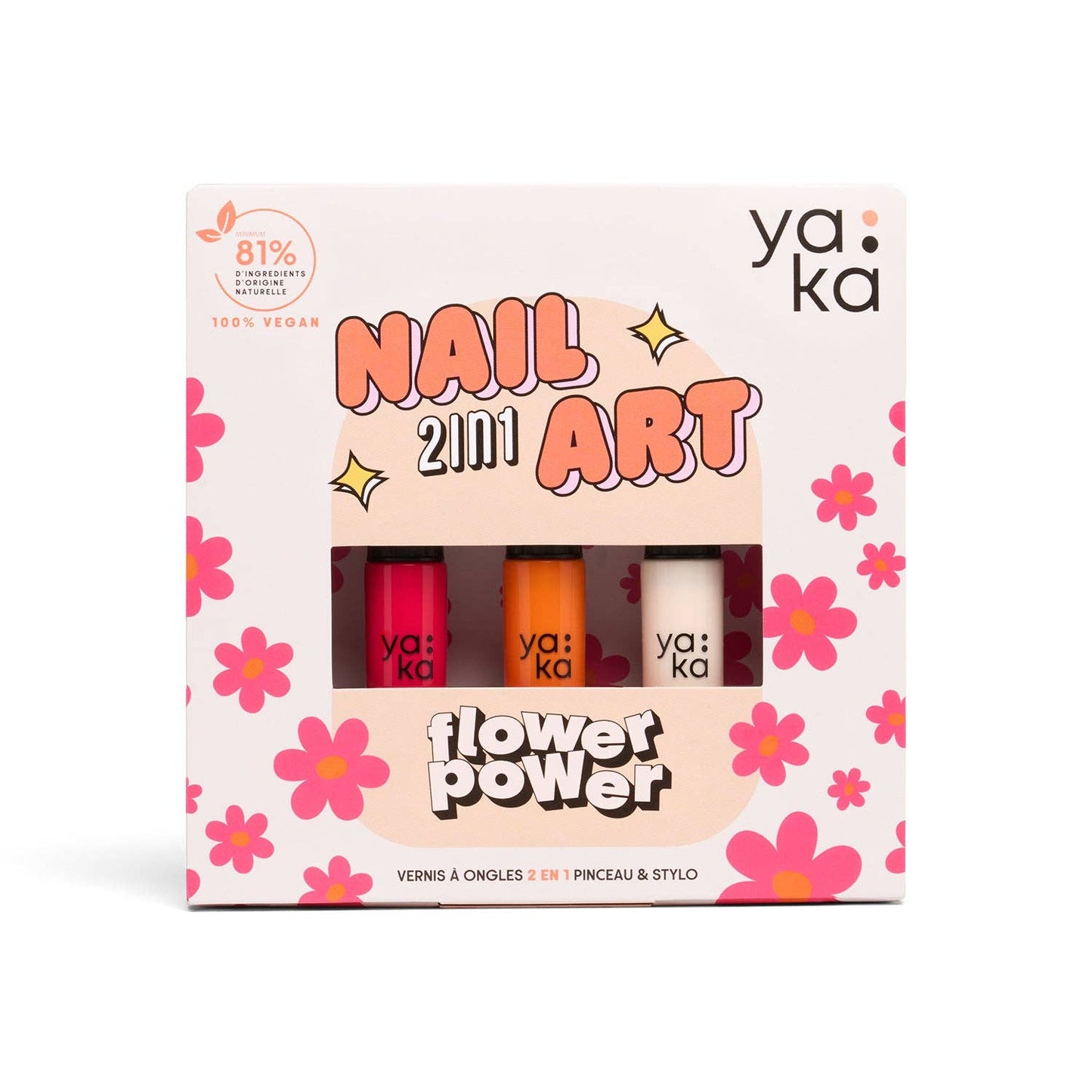 YAKA - 2 in 1 nagų lako rinkinys „Flower Power" 🌸