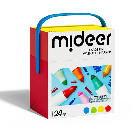 Mideer - Nuplaunami markeriai flomasteriai – 24 Spalvos