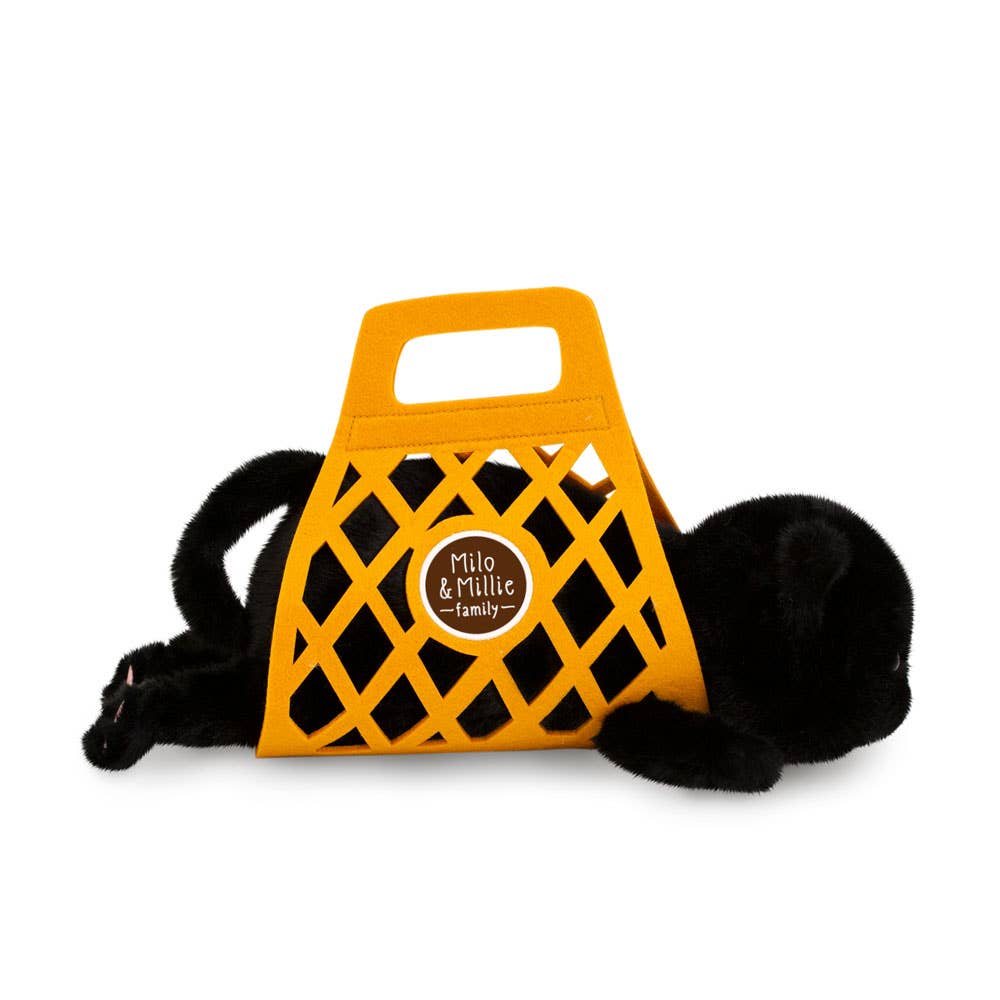 Milo & Millie pliušinis žaislas, Milo juodas katinas (35 cm) — nuo 0 m.