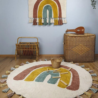 Nattiot kilimas RAINBOW children's rug with tassels