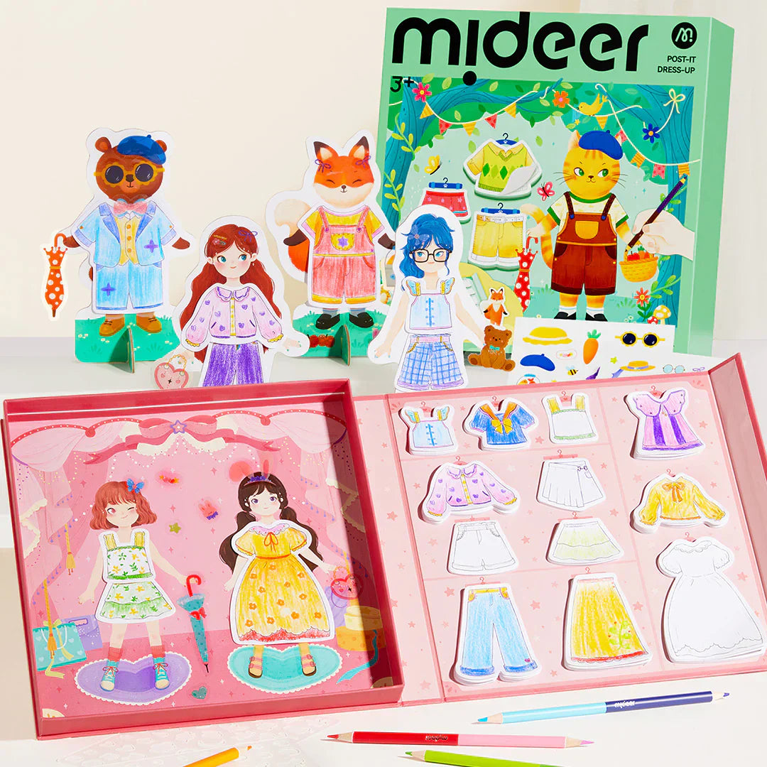 Mideer - Kūrybinis drabužių dizaino rinkinys - Miela mergaitė