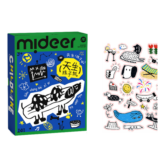 Mideer - Tatuiruočių / lipdukų rinkinys – MAXI blue