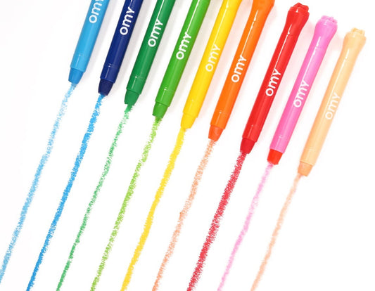 OMY spalvinimo kreidelės 9 CRAYONS GEL