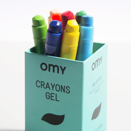 OMY spalvinimo kreidelės 9 CRAYONS GEL