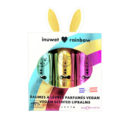 Inuwet - Vaivorykštės lūpų balzamų trio rinkinys