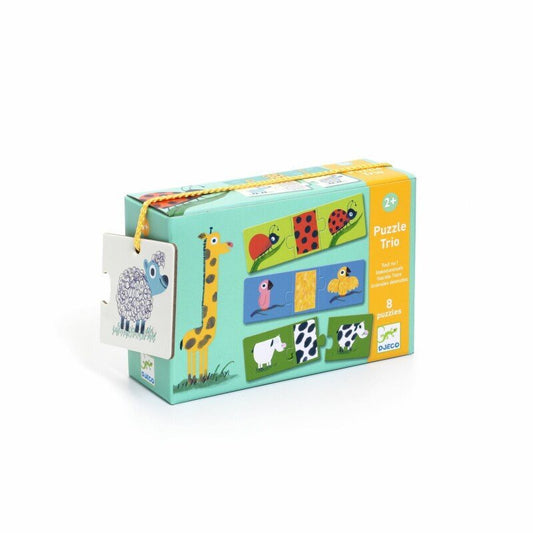 DJECO - Trio dėlionė - Nuogi gyvūnai (24 vnt.)