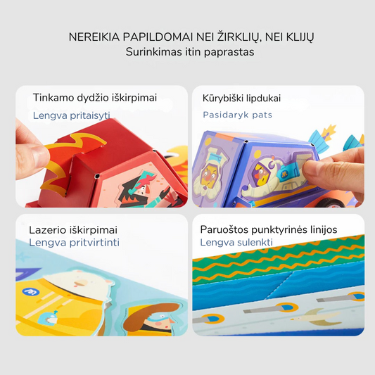 Mideer - Daugkartiniai lipdukai Princesių pasaulyje