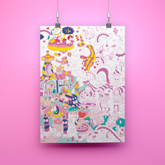 OMY spalvinimo plakatas Coloring poster - Lily