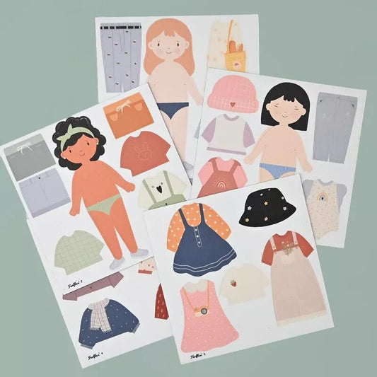 FERFLEX magnetai MAGNETIC GAME - SILHOUETTES TO DRESS UP - GIRL
