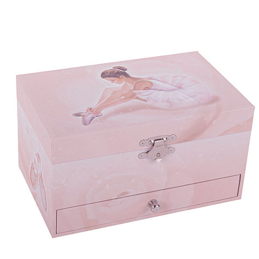 Trousselier muzikinė dėžutė - Ballerina Phosphorescent Musical Jewelry Box - Pink - spindi tamsoje