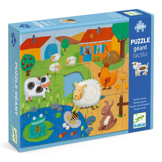 DJECO - Milžiniška dėlionė - Ferma (12 + 8 det.)