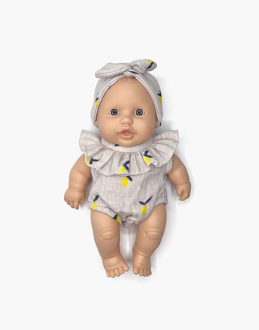 MINIKANE - minkšta vinilinė lėlė be plaukų | GRETA 21cm