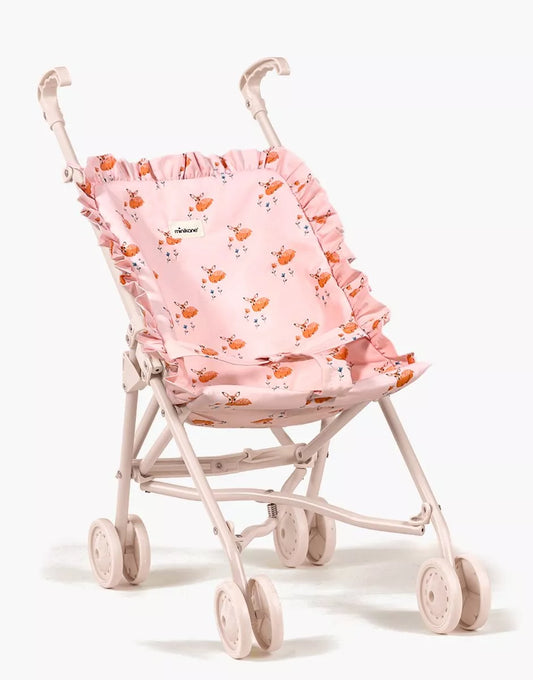 Minikane - vežimėlis lėlėms su raukiniais | Sweet deer doll stroller