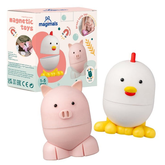 Magnetinis žaidimas Wibbly Wobbly - Ūkio Gyvūnija