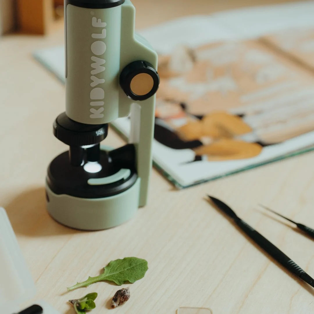 Kidywolf - KIDYMICROSCOPE nešiojamas mikroskopas vaikams - žalias - LE KUKU