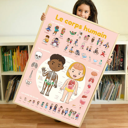 Poppik - Žmogaus kūnas | plakatas su lipdukais | nuo 4 metų