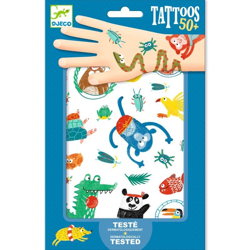 DJECO laikinos tatuiruotės vaikams - Nosiukai (50+ tatuiruočių) - LE KUKU