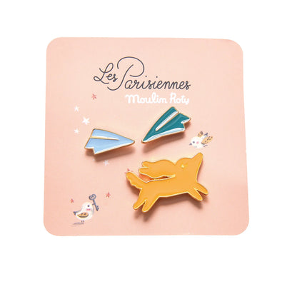 Rinkinys iš 3 lakuotų segių „Šuniukas“