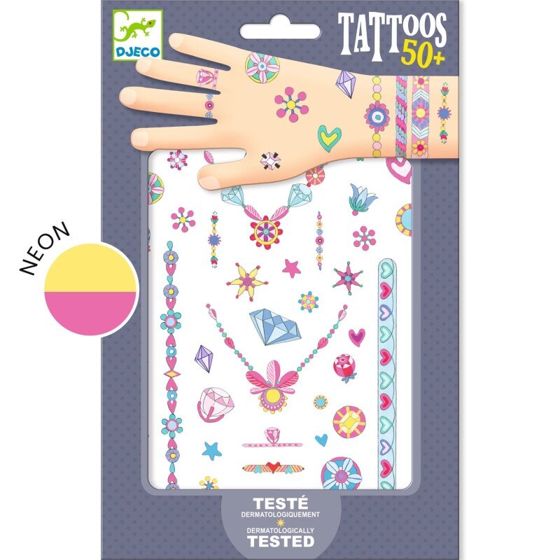 DJECO - Tatuiruotės - Jenni papuošalai (50+ tatuiruočių)