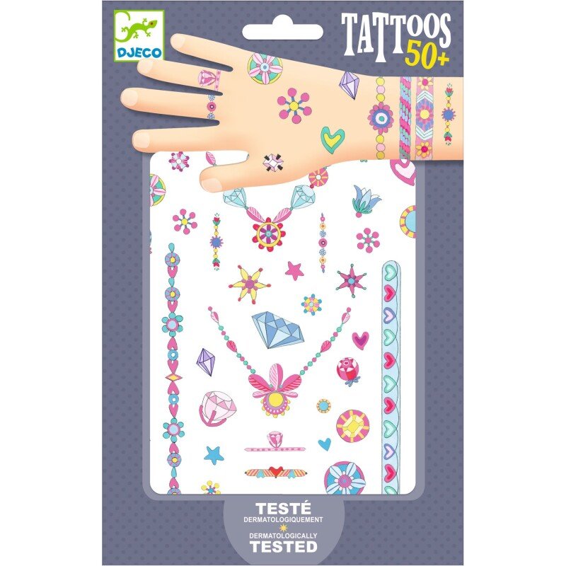 DJECO - Tatuiruotės - Jenni papuošalai (50+ tatuiruočių)