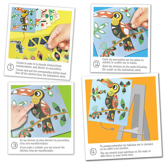 Créa Lign' - Jeux créatifs & éducatifs kūrybinis rinkinys - "In My Tree" | Repositionable stickers