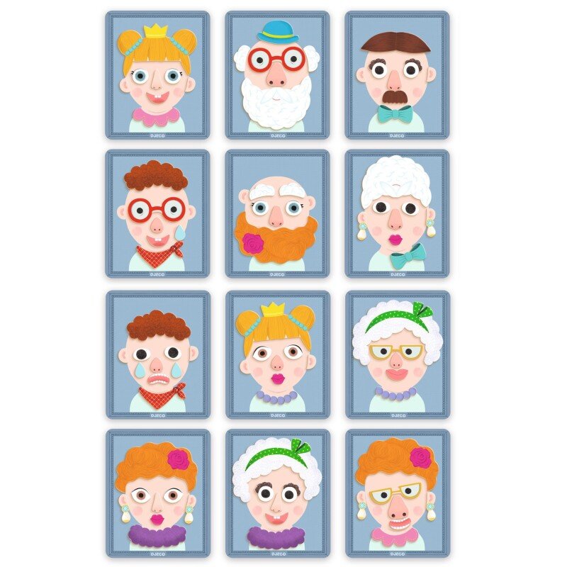 Mediniai magnetai ir metalinė dėžutė - Portretai