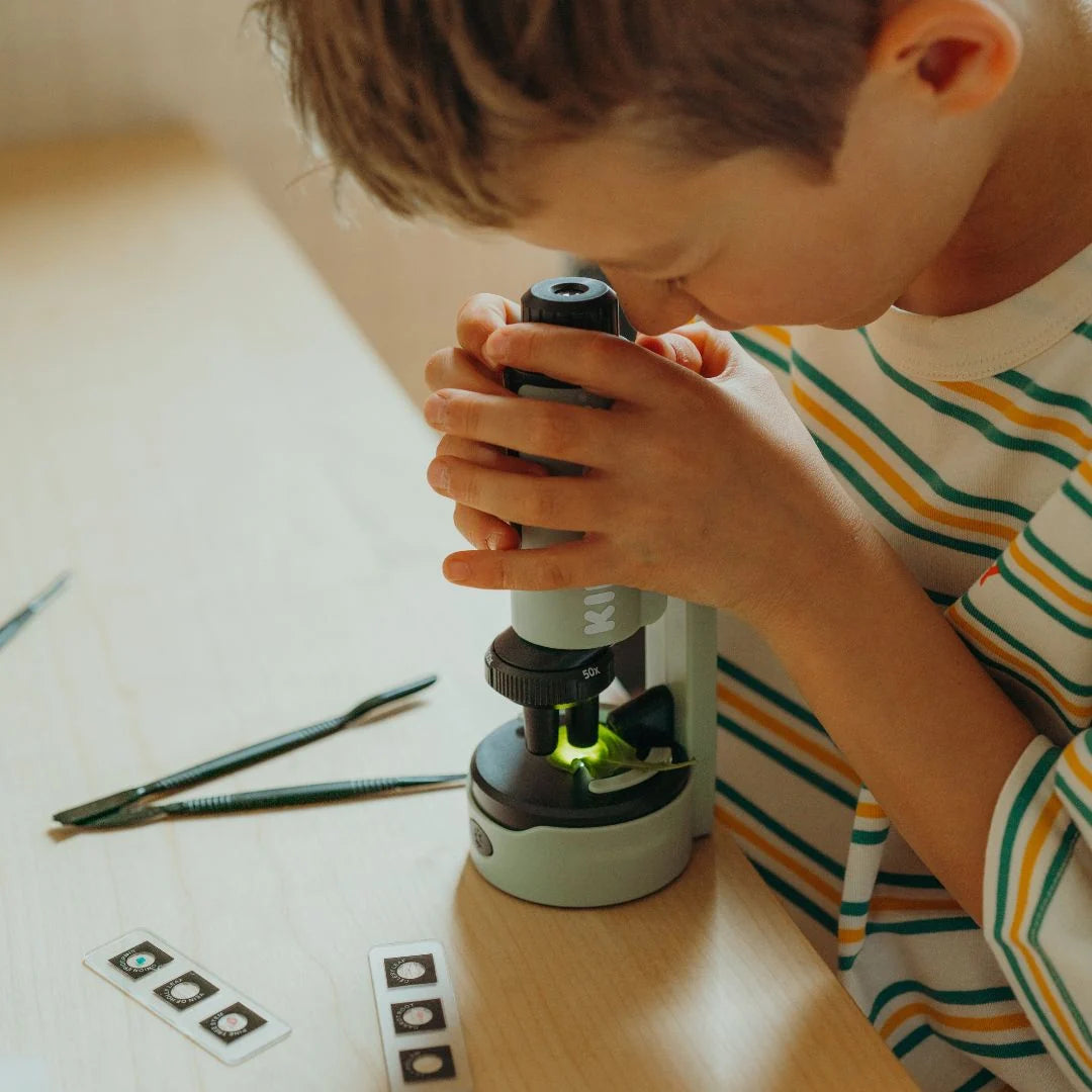 Kidywolf - KIDYMICROSCOPE nešiojamas mikroskopas vaikams - žalias - LE KUKU