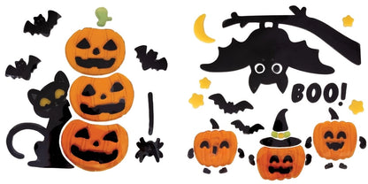 Geliniai lipdukai - Moliūgai - Halloween (Atsitiktinis modelis)