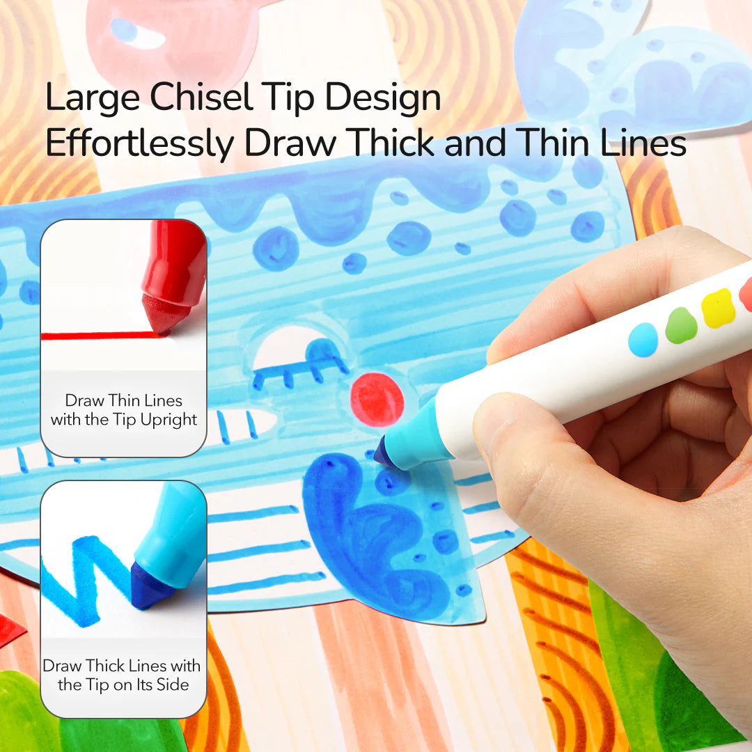 Mideer - Nuplaunami markeriai flomasteriai – 24 Spalvos