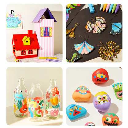 Mideer - Akriliniai markeriai su teptukiniu antgaliu spalvinimo dėkle - 24 spalvos