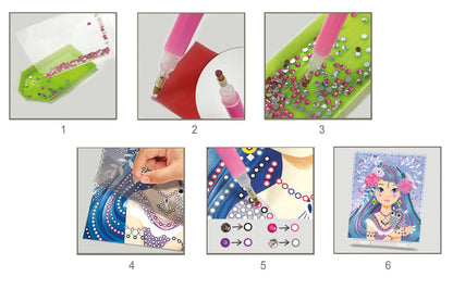 Créa Lign' - Jeux créatifs & éducatifs lavinamoji deimantų dėlionė -  Cards to create "Damsels of diamonds"