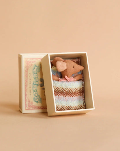Mouse in a box - Sleeping baby mouse - Rose