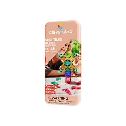 Mini Tiles Pack Pastel - magnetinis konstruktorius (28 dalys)