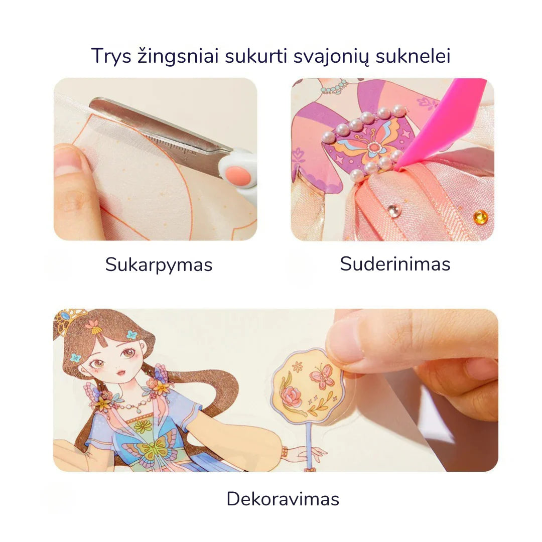 Mideer - Suknelių gamybos knyga - Princesės kolekcija