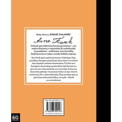 Knyga - Mažų žmonių DIDELĖS SVAJONĖS - ANNE FRANK