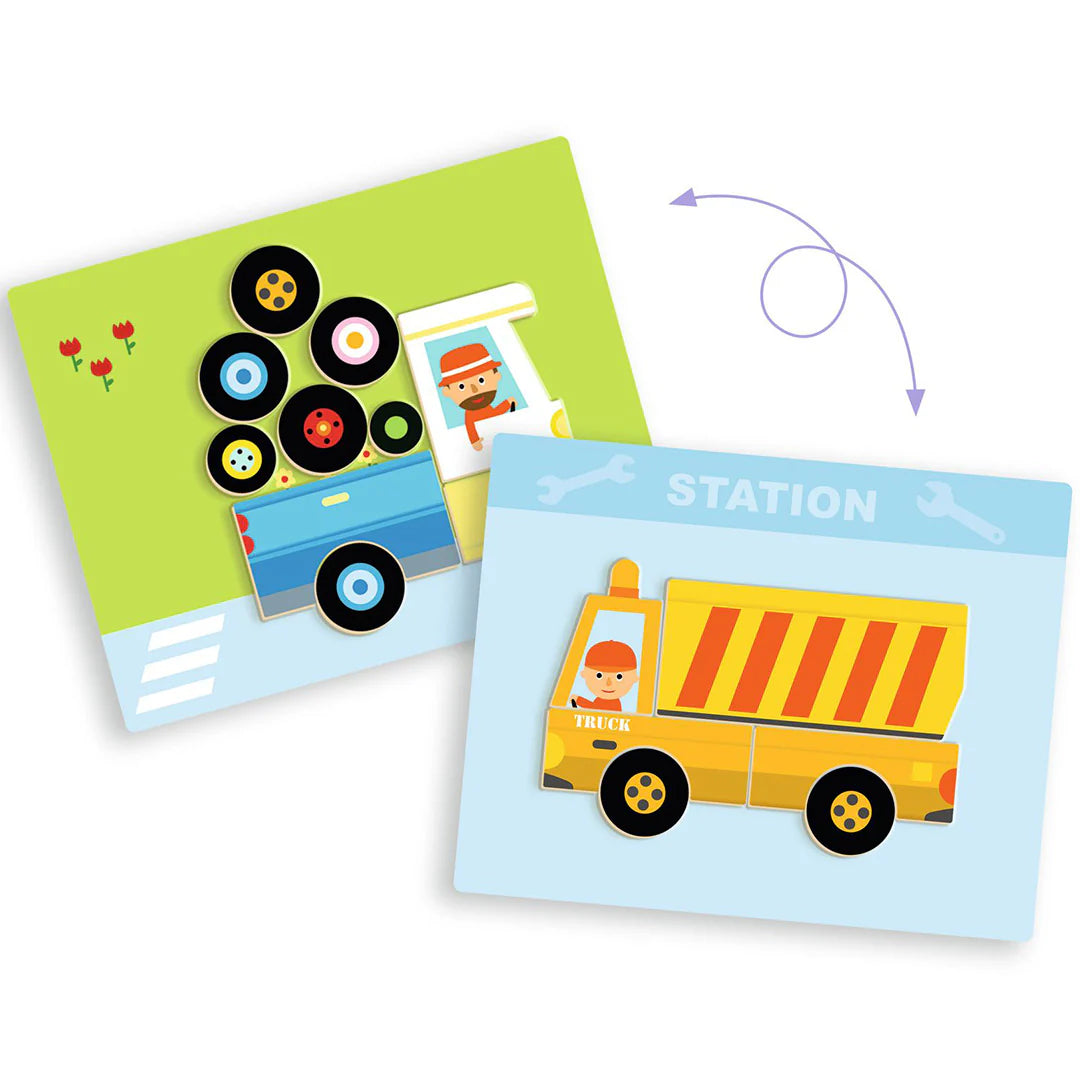 Mediniai magnetai ir metalinė dėžutė - Transporto priemonės