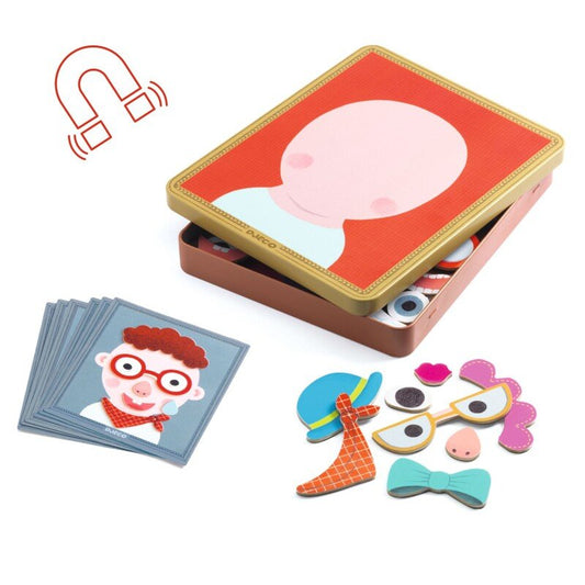 Mediniai magnetai ir metalinė dėžutė - Portretai