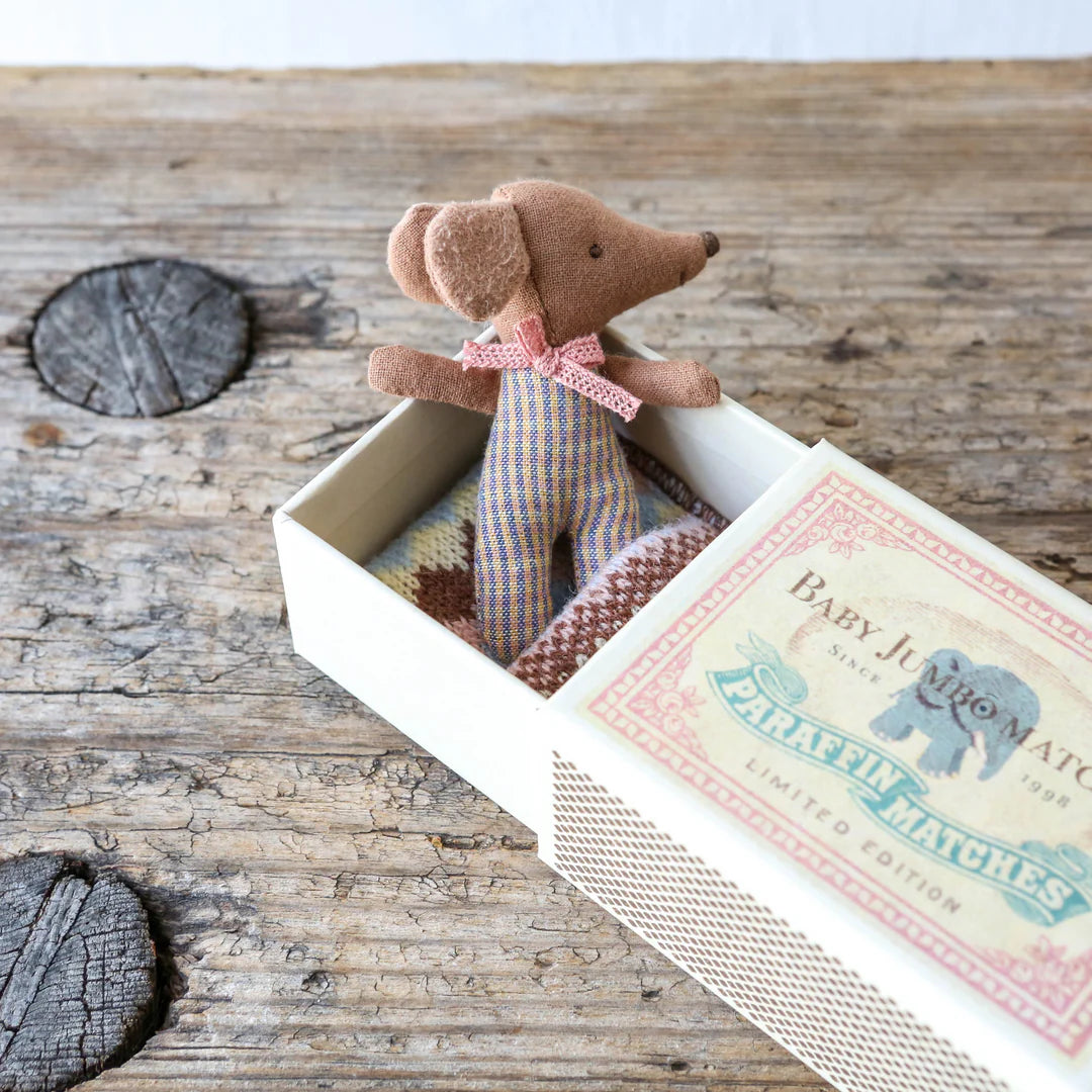 Mouse in a box - Sleeping baby mouse - Rose