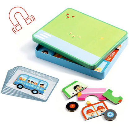 Mediniai magnetai ir metalinė dėžutė - Transporto priemonės