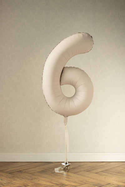 Folinis balionas - Matinis skaičius 6, 86 cm