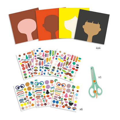 DJECO - Cutting and sticker creative activity - Hairdresser