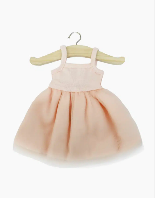 MINIKANE - Rosella Tutu suknelė iš rožinio trikotažo ir tiulio - GORDIS lėlėms