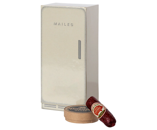 Maileg - Šaldytuvas su priedais - 🧀🍖