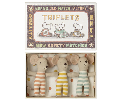 Maileg - mažyliai peliukai dėžutėje - Triplets